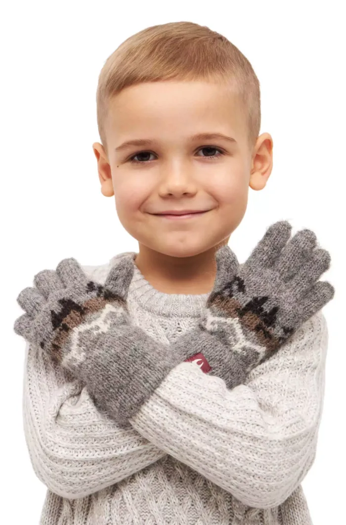 Alpaka Fingerhandschuhe NATURA aus 100% Alpaka Superfine – Bild 3